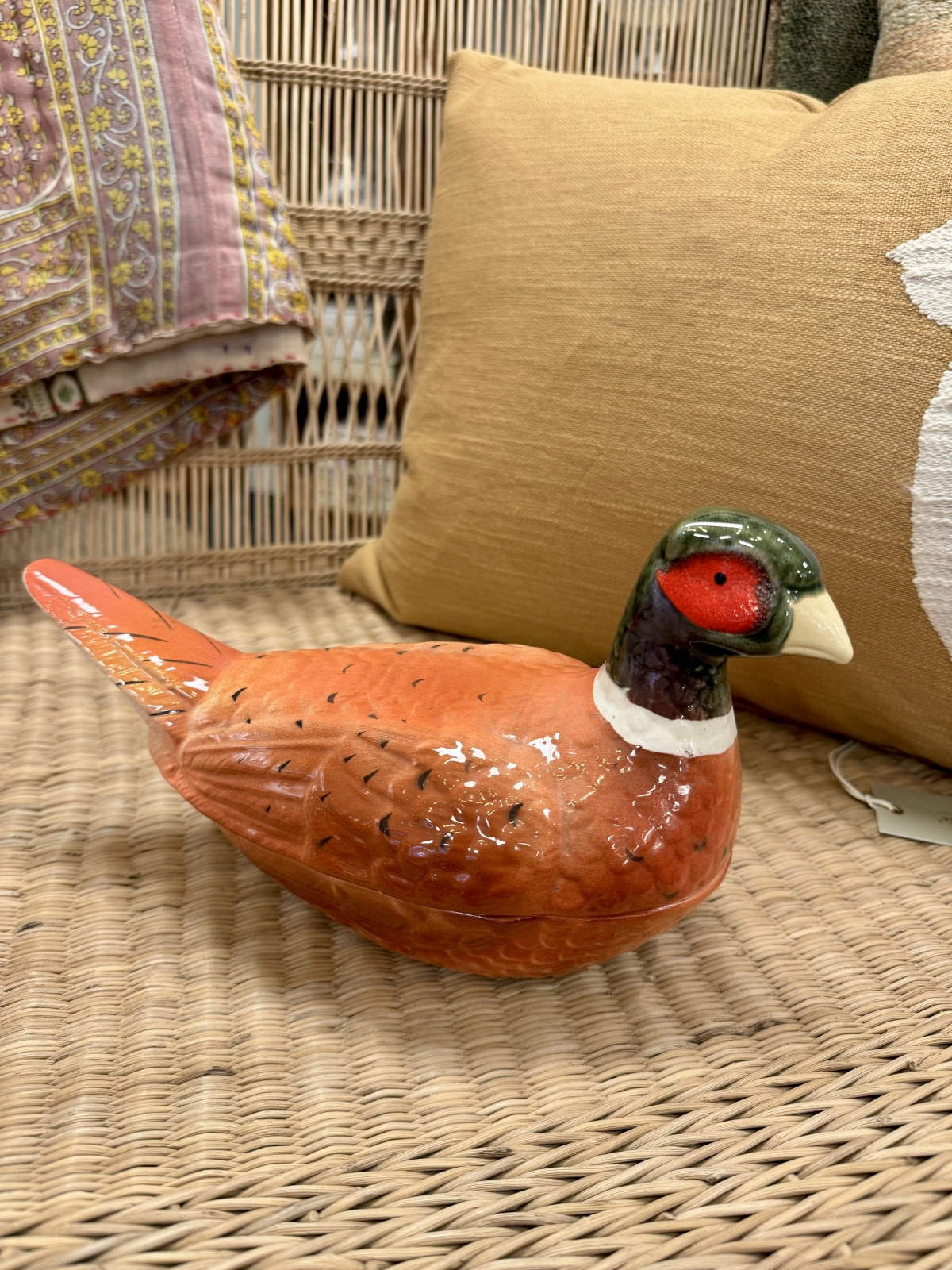 Fransk vintage fuglekrukke formet som en fasan – fransk brugskunst fra butik i Faaborg.